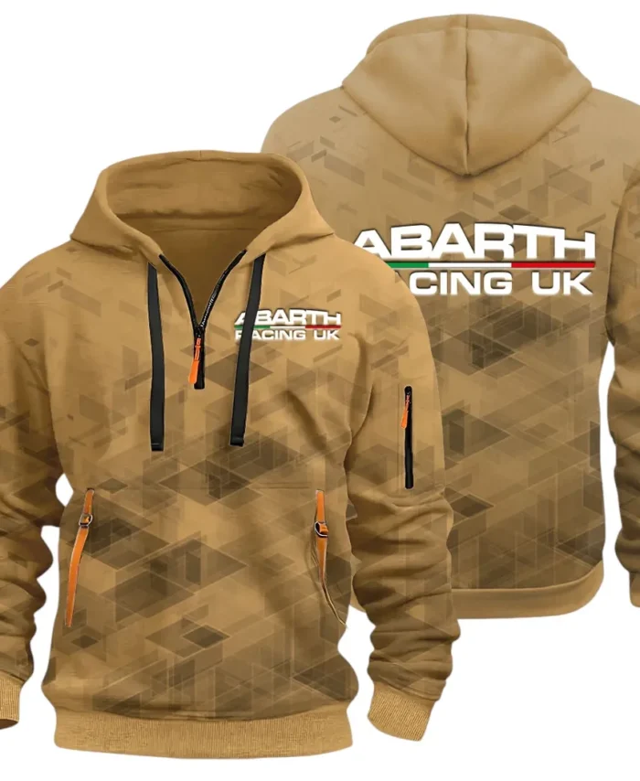 Compact Sports Car Hoodie Half Zip 3D Print, Lightweight & Casual Comfort Hoodie CAR514 - Khaki