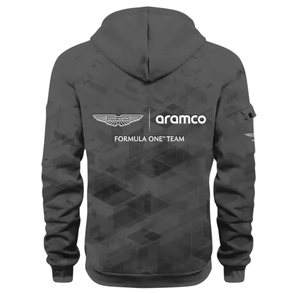 Elegant Grand Tourer Hoodie Half Zip 3D Print, Urban Style & Relaxed Fit Hoodie CAR514 - Dark Gray - Image 3