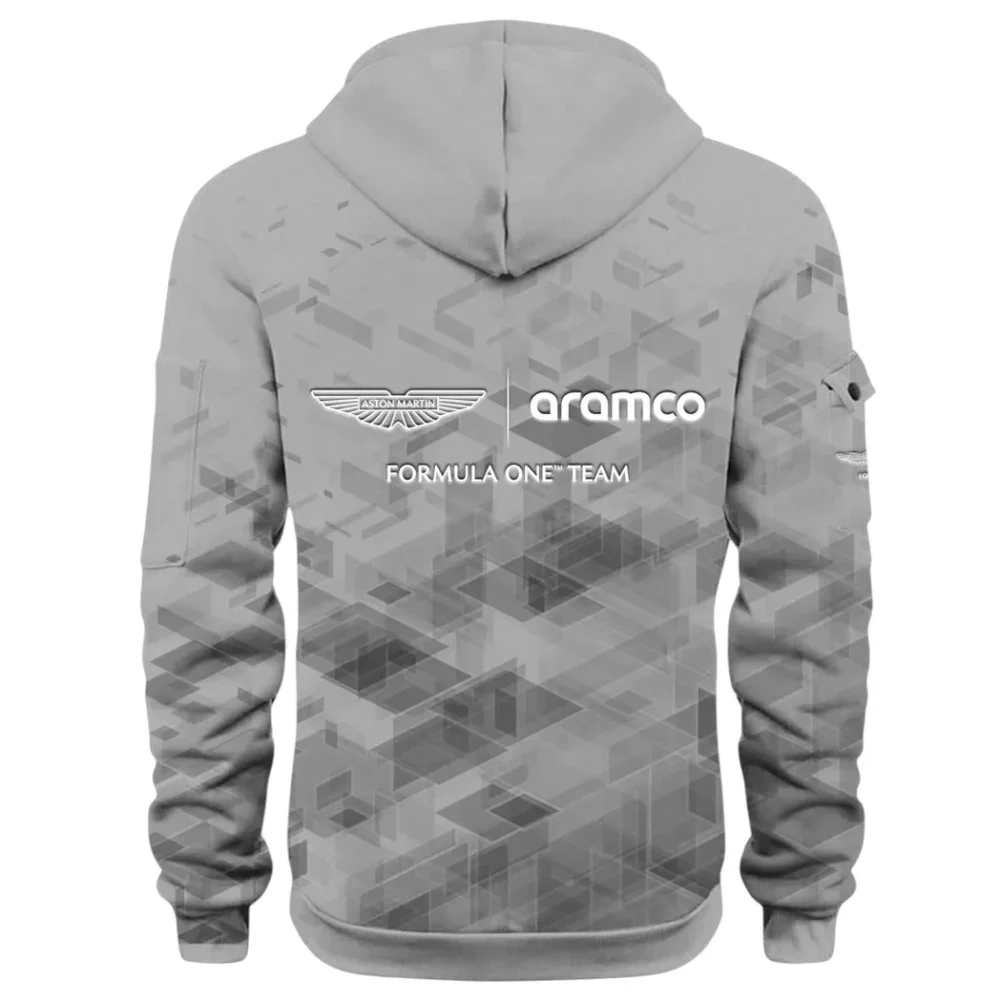 Elegant Grand Tourer Hoodie Half Zip 3D Print, Urban Style & Relaxed Fit Hoodie CAR514 - Gray - Image 3