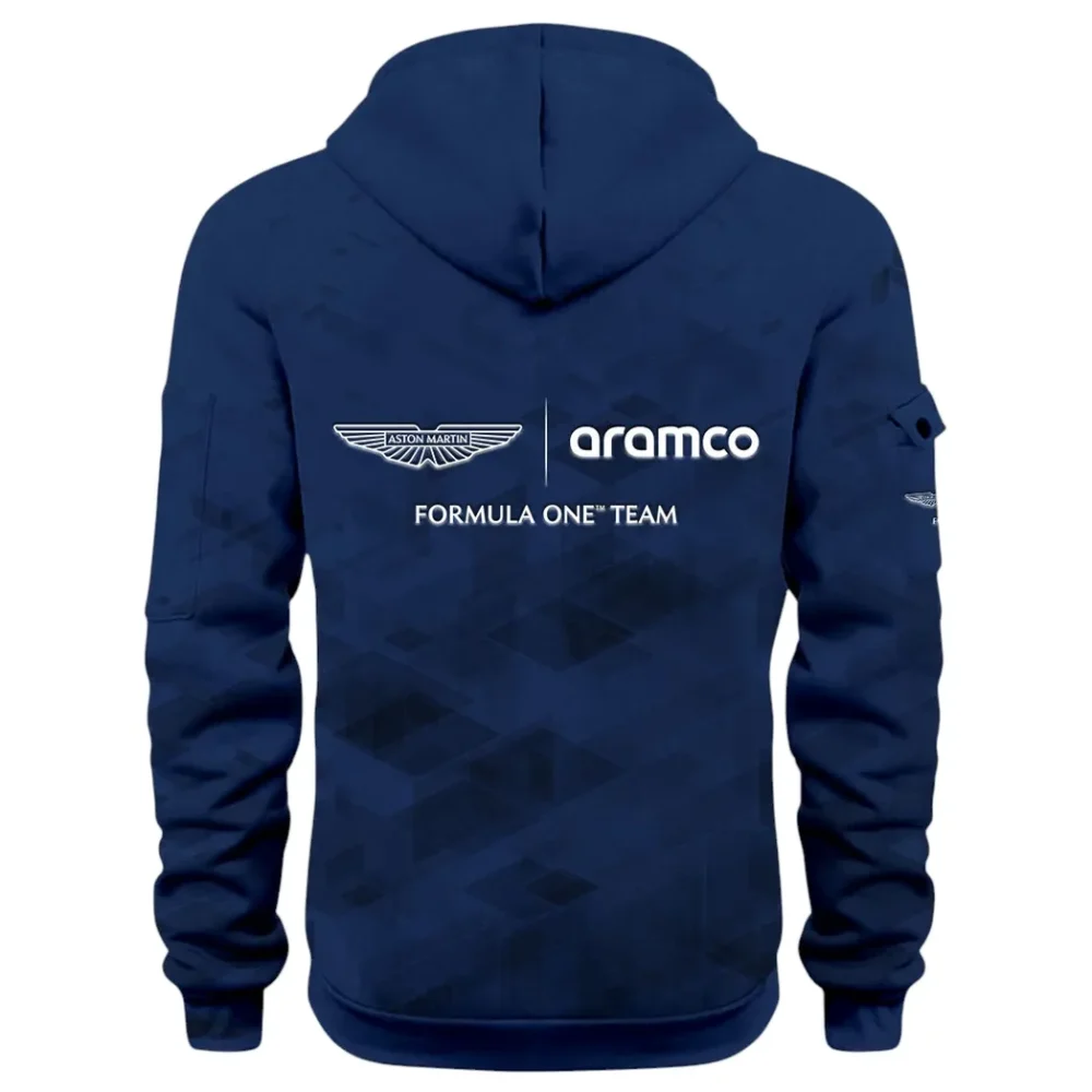 Elegant Grand Tourer Hoodie Half Zip 3D Print, Urban Style & Relaxed Fit Hoodie CAR514 - Navy - Image 3
