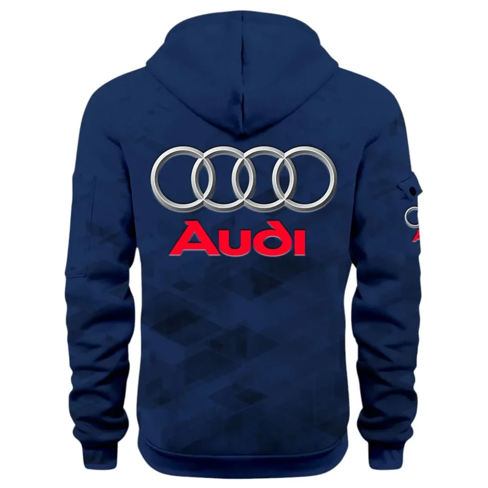 Performance Vehicle Hoodie Half Zip 3D Print, Sporty Urban Look Hoodie CAR514 - Navy - Image 3