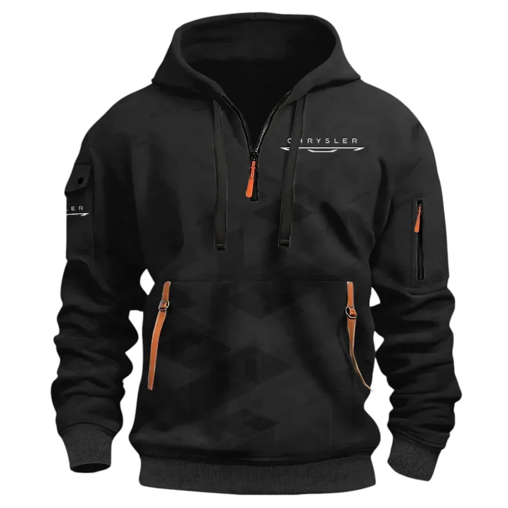Full-Size Car Hoodie Half Zip 3D Print, Adventure-Ready Comfortable Hoodie CAR514 - Black - Image 2