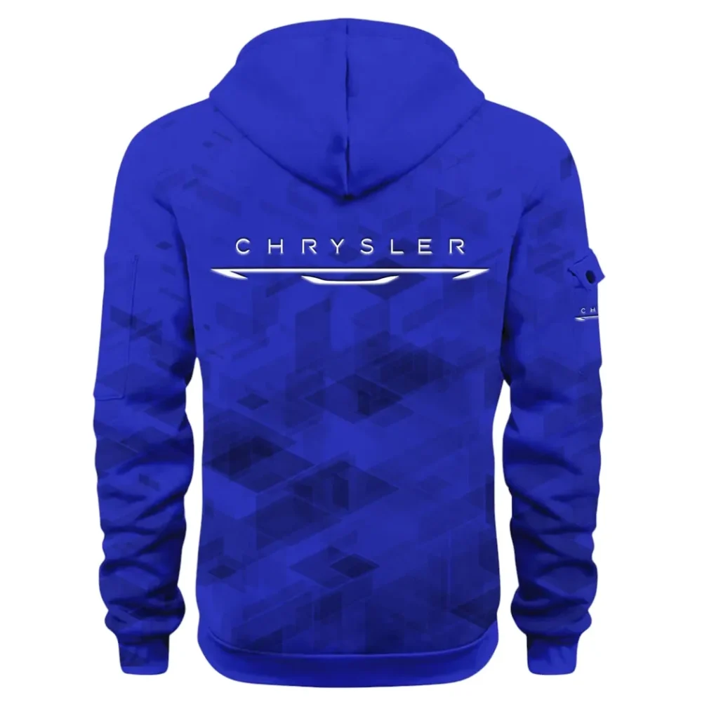 Full-Size Car Hoodie Half Zip 3D Print, Adventure-Ready Comfortable Hoodie CAR514 - Blue - Image 3