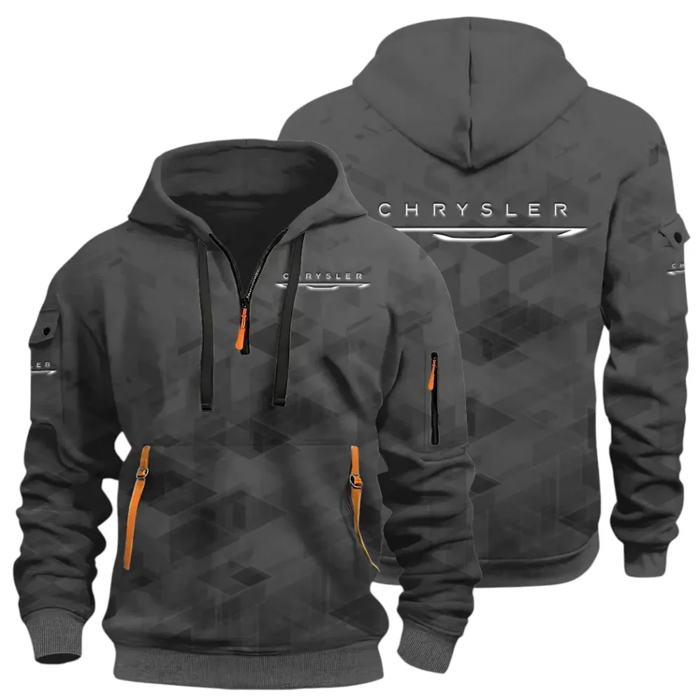 Full-Size Car Hoodie Half Zip 3D Print, Adventure-Ready Comfortable Hoodie CAR514 - Dark Gray