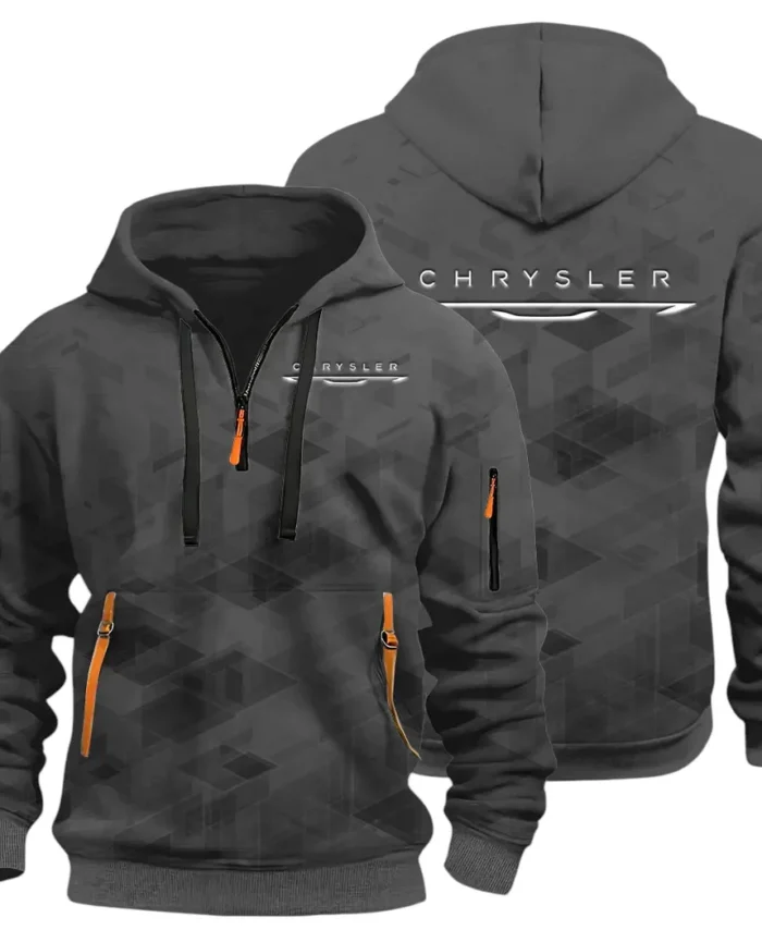 Full-Size Car Hoodie Half Zip 3D Print, Adventure-Ready Comfortable Hoodie CAR514 - Dark Gray