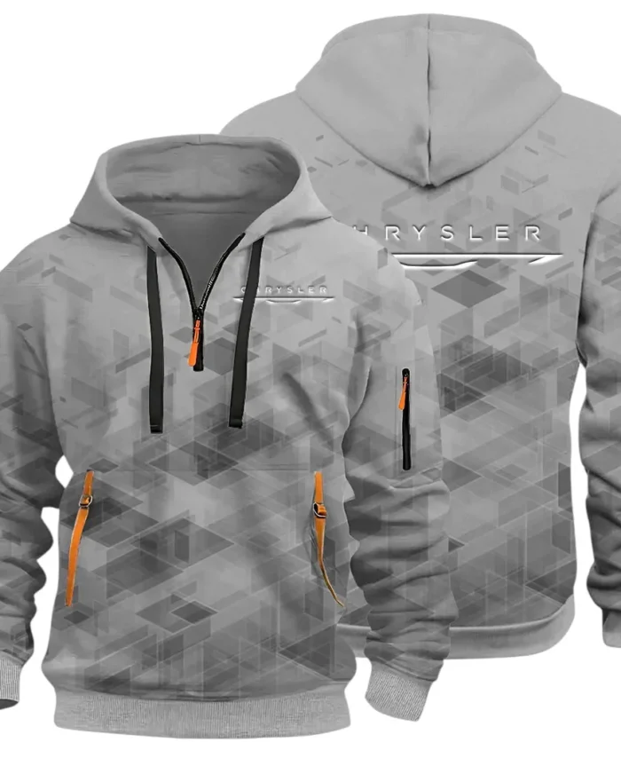 Full-Size Car Hoodie Half Zip 3D Print, Adventure-Ready Comfortable Hoodie CAR514 - Gray