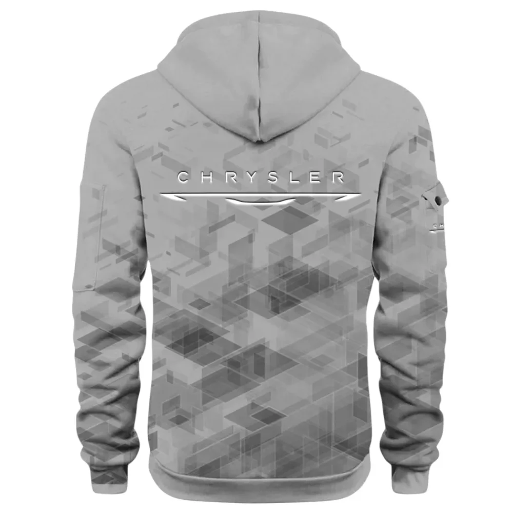 Full-Size Car Hoodie Half Zip 3D Print, Adventure-Ready Comfortable Hoodie CAR514 - Gray - Image 3