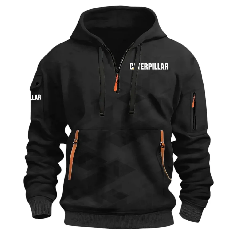 Excavation Vehicle Hoodie Half Zip 3D Print, Sporty & Street-Ready Hoodie CAR514 - Black - Image 2