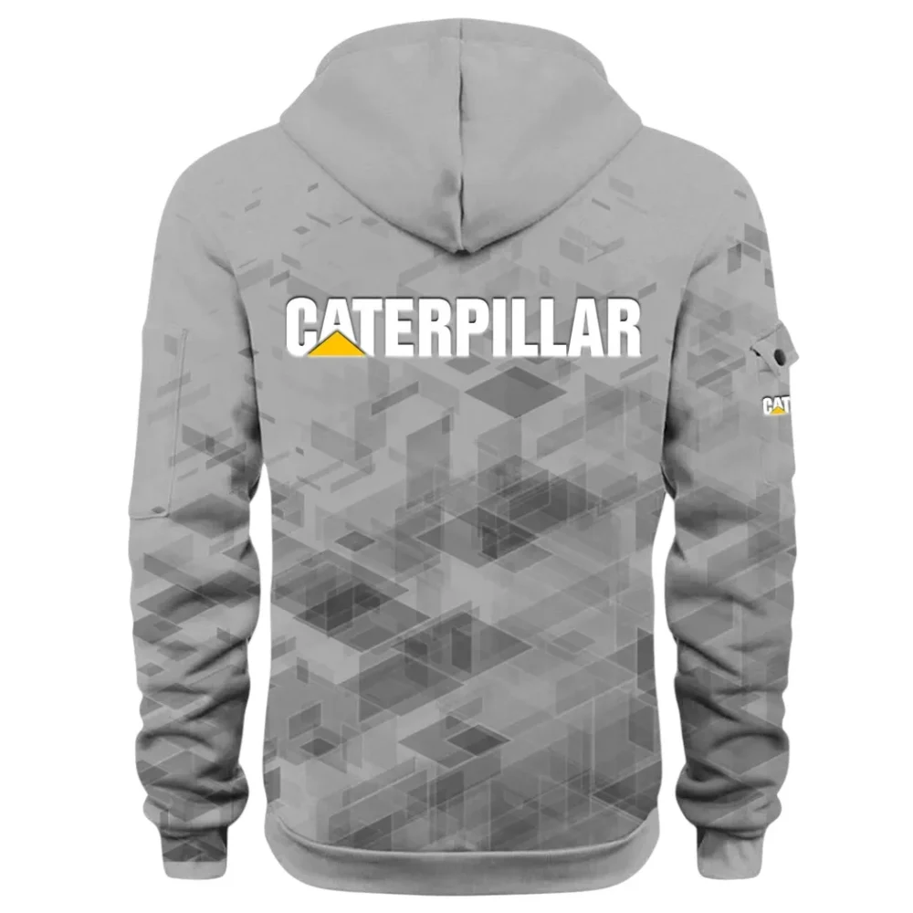 Excavation Vehicle Hoodie Half Zip 3D Print, Sporty & Street-Ready Hoodie CAR514 - Gray - Image 3
