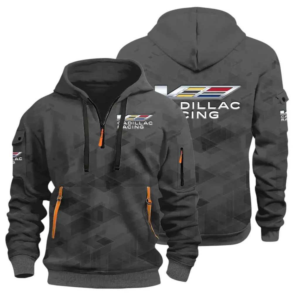 Performance Executive Car Hoodie Half Zip 3D Print, Sporty & Casual Everyday Wear Hoodie CAR514 - Dark Gray