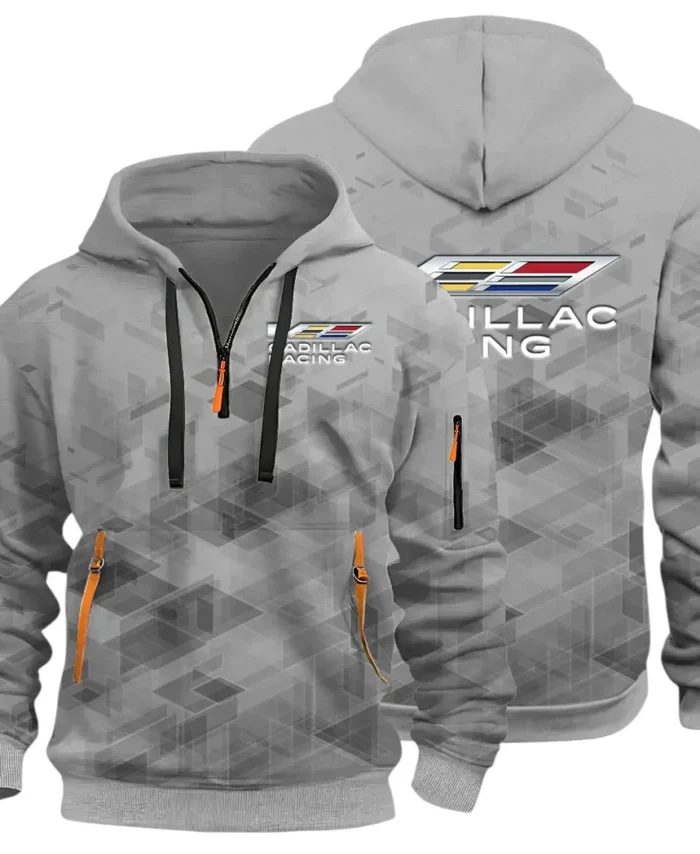 Performance Executive Car Hoodie Half Zip 3D Print, Sporty & Casual Everyday Wear Hoodie CAR514 - Gray