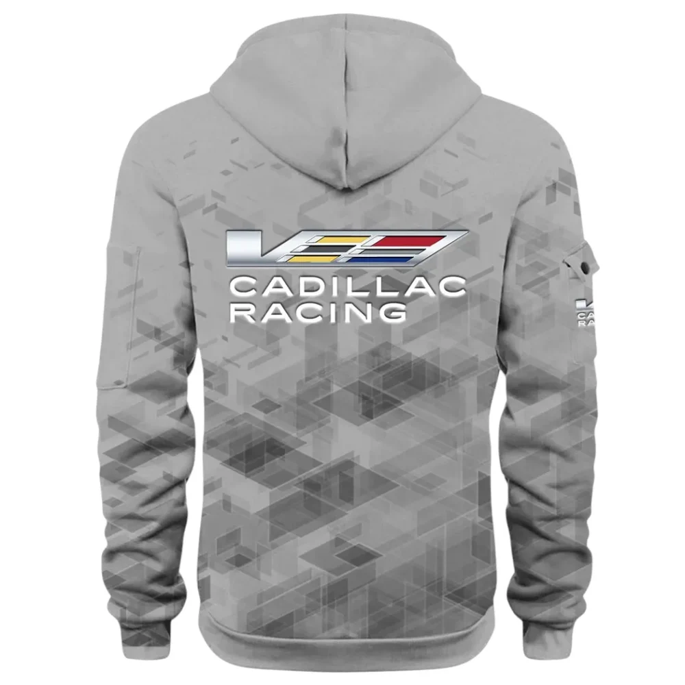 Performance Executive Car Hoodie Half Zip 3D Print, Sporty & Casual Everyday Wear Hoodie CAR514 - Gray - Image 3