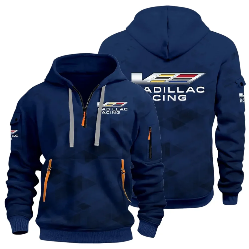 Performance Executive Car Hoodie Half Zip 3D Print, Sporty & Casual Everyday Wear Hoodie CAR514 - Navy