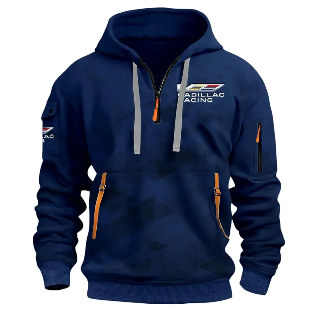 Performance Executive Car Hoodie Half Zip 3D Print, Sporty & Casual Everyday Wear Hoodie CAR514 - Navy - Image 2