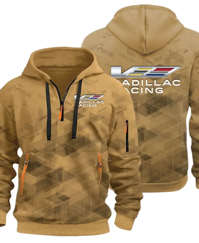 Performance Executive Car Hoodie Half Zip 3D Print, Sporty & Casual Everyday Wear Hoodie CAR514 - Khaki