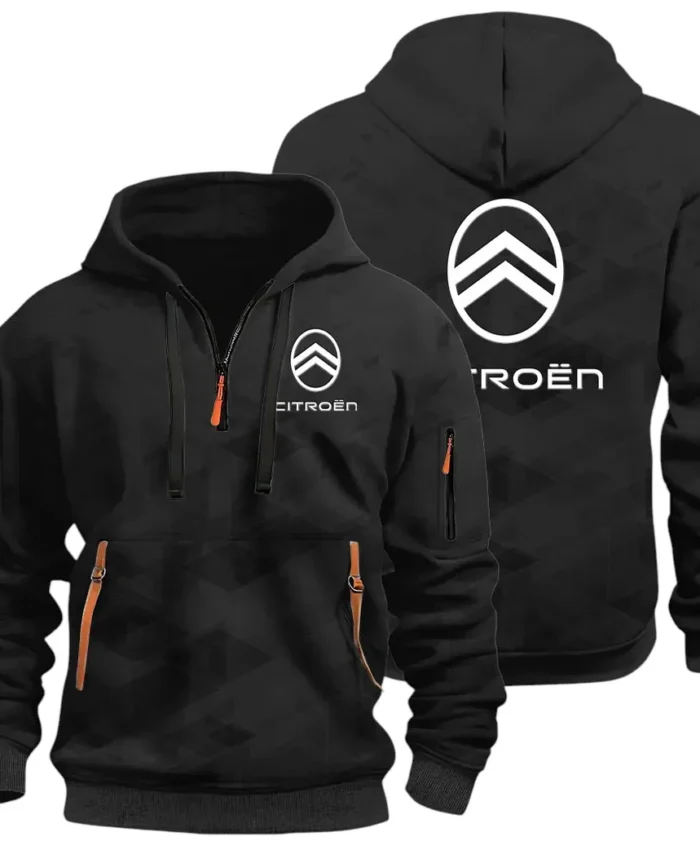 Family Car Hoodie Half Zip 3D Print, Casual Fit for Everyday Wear Hoodie CAR514 - Black
