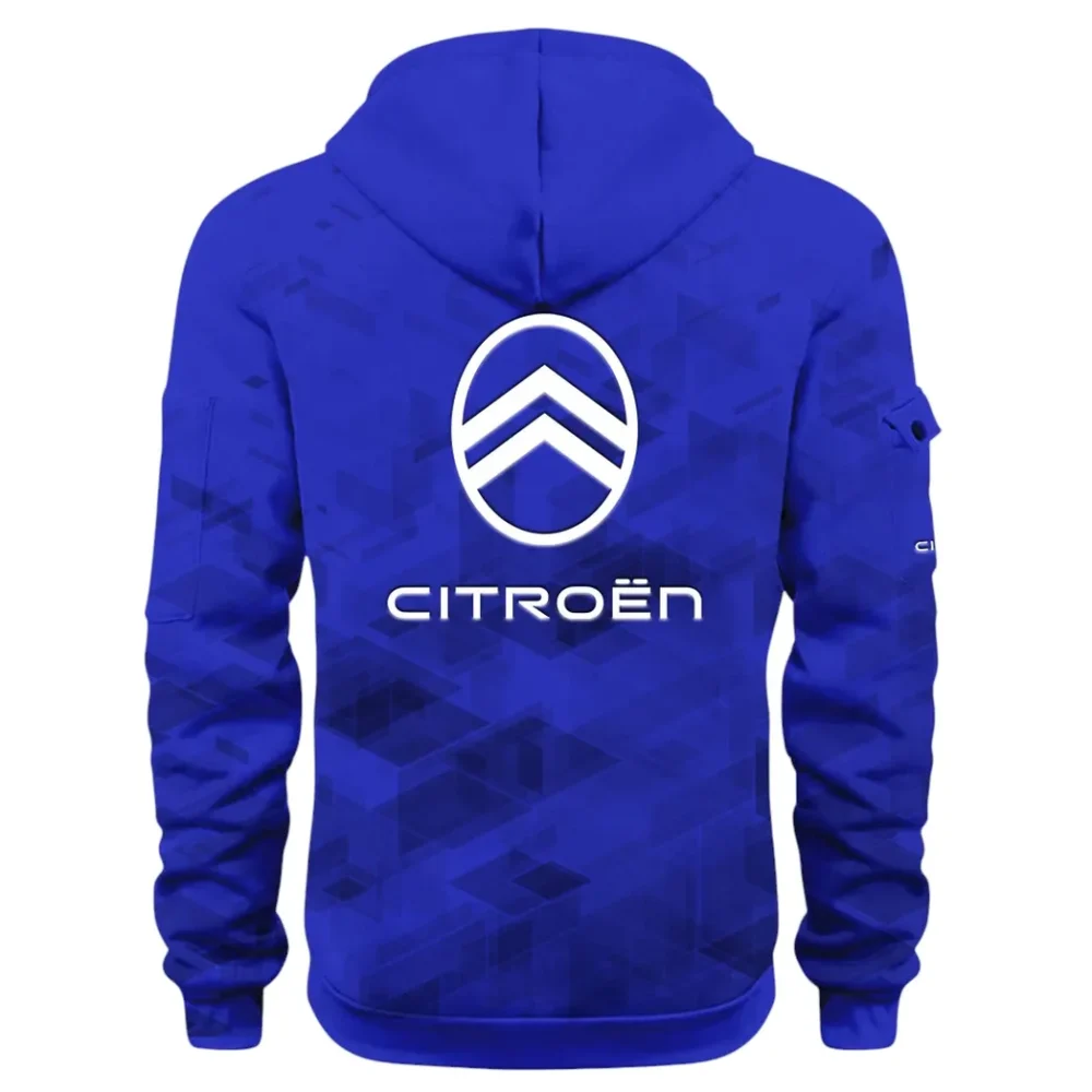 Family Car Hoodie Half Zip 3D Print, Casual Fit for Everyday Wear Hoodie CAR514 - Blue - Image 3