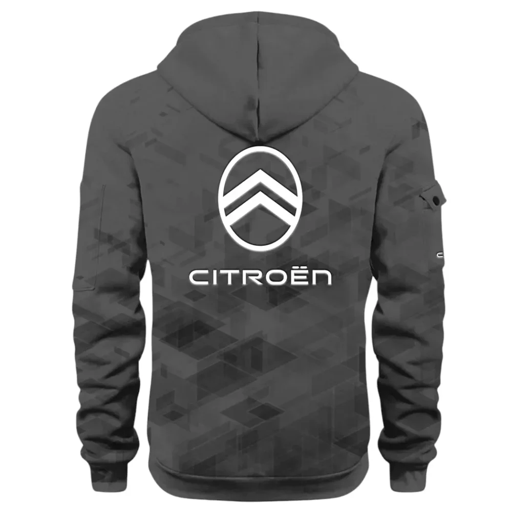 Family Car Hoodie Half Zip 3D Print, Casual Fit for Everyday Wear Hoodie CAR514 - Dark Gray - Image 3