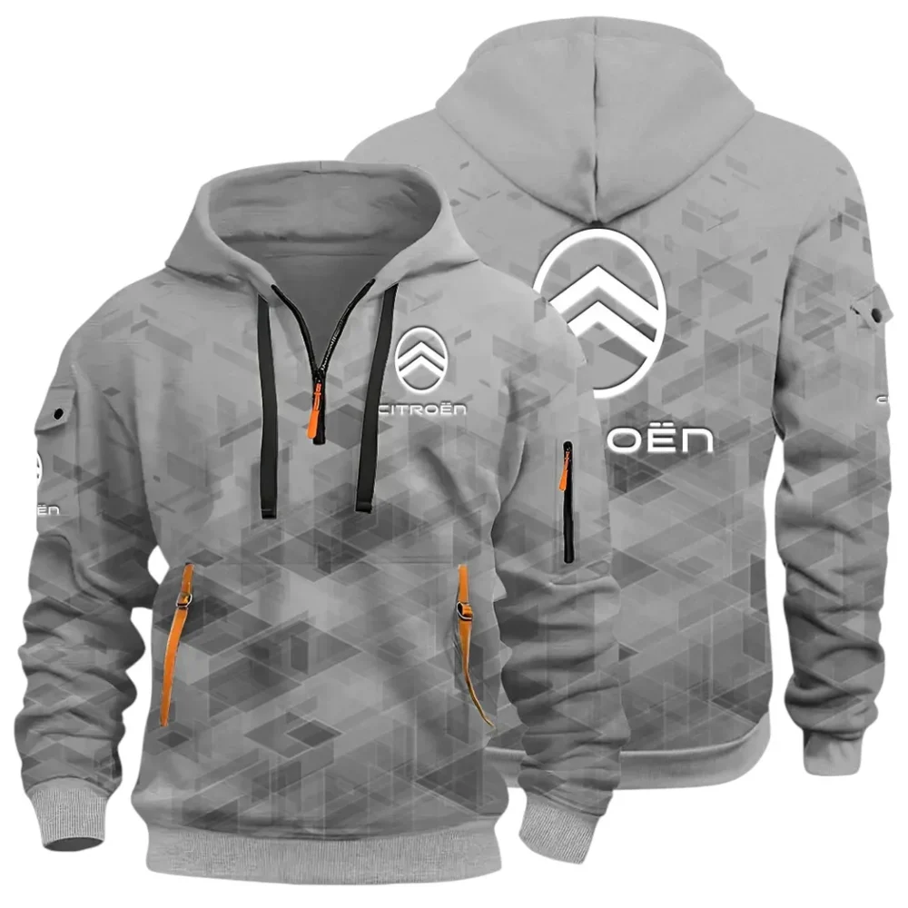 Family Car Hoodie Half Zip 3D Print, Casual Fit for Everyday Wear Hoodie CAR514 - Gray