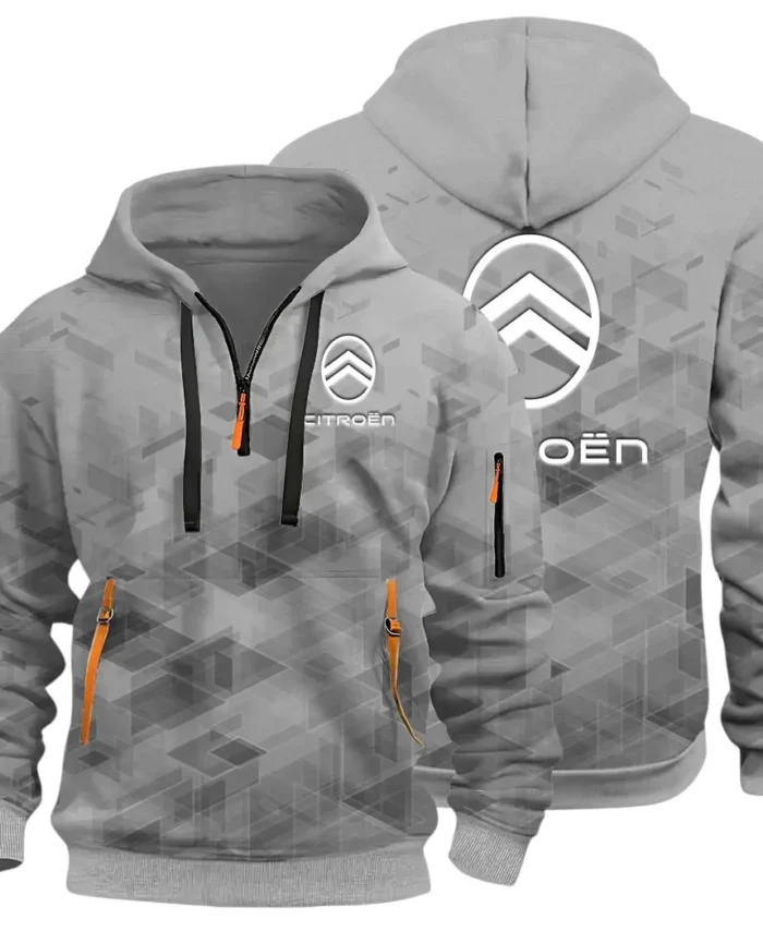 Family Car Hoodie Half Zip 3D Print, Casual Fit for Everyday Wear Hoodie CAR514 - Gray