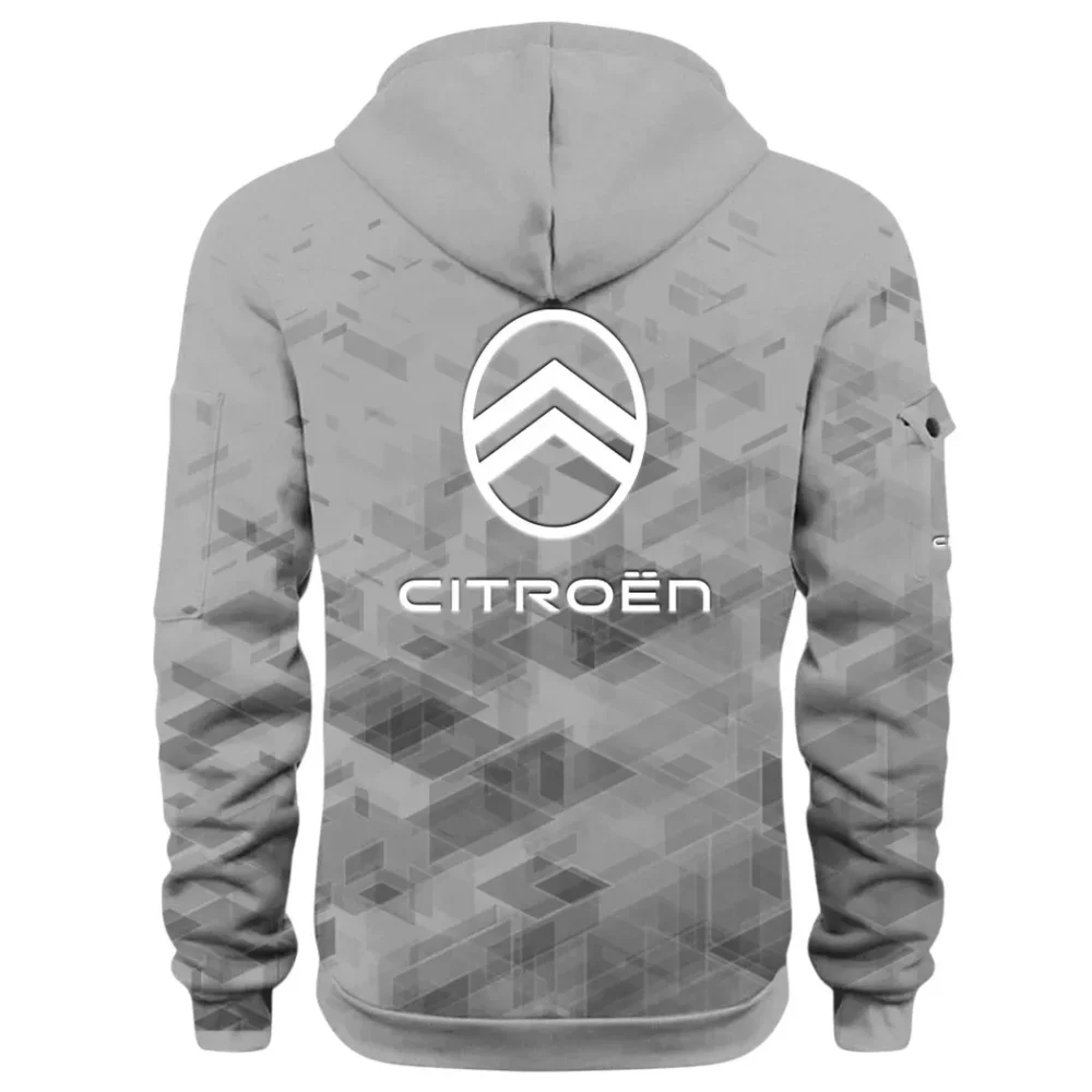Family Car Hoodie Half Zip 3D Print, Casual Fit for Everyday Wear Hoodie CAR514 - Gray - Image 3