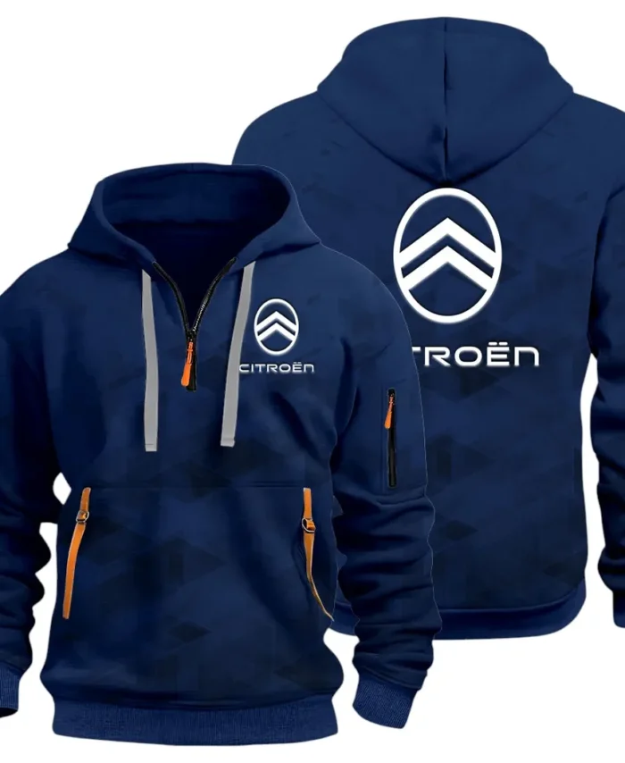 Family Car Hoodie Half Zip 3D Print, Casual Fit for Everyday Wear Hoodie CAR514 - Navy