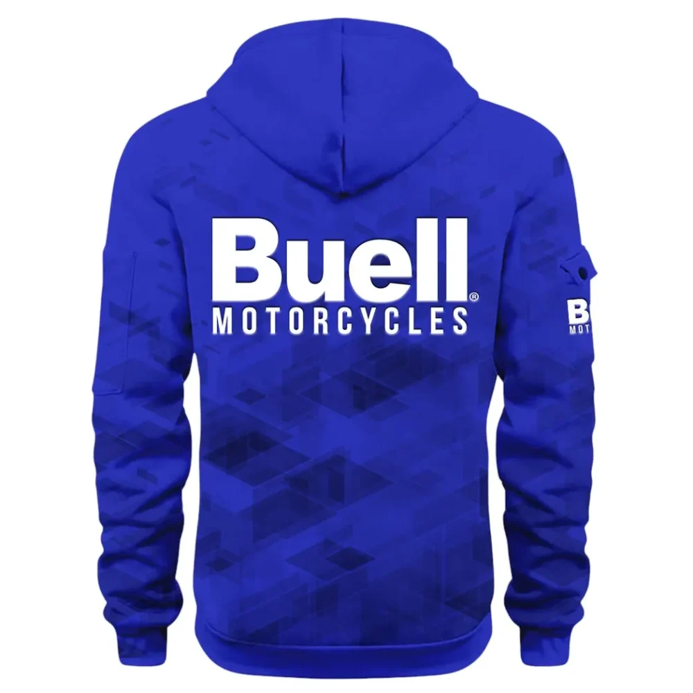 Modern Street Bike Hoodie Half Zip 3D Print, Sporty & Casual Everyday Wear Hoodie CAR514 - Blue - Image 3