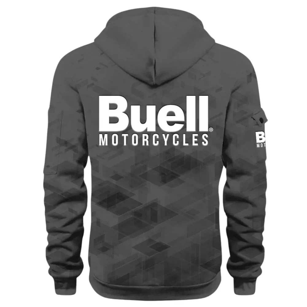Modern Street Bike Hoodie Half Zip 3D Print, Sporty & Casual Everyday Wear Hoodie CAR514 - Dark Gray - Image 3
