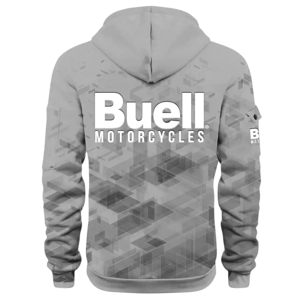 Modern Street Bike Hoodie Half Zip 3D Print, Sporty & Casual Everyday Wear Hoodie CAR514 - Gray - Image 3