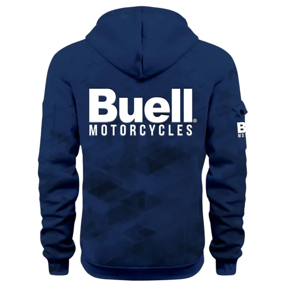 Modern Street Bike Hoodie Half Zip 3D Print, Sporty & Casual Everyday Wear Hoodie CAR514 - Navy - Image 3