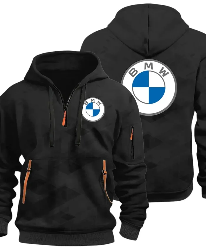 Entry Luxury Car Hoodie Half Zip 3D Print, Rugged & Comfortable Streetwear Outfit CAR514 - Black