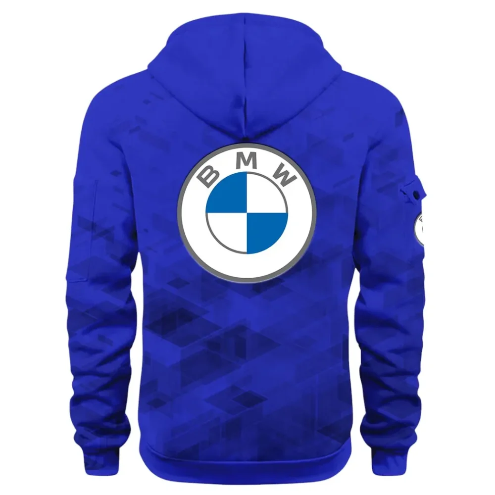 Entry Luxury Car Hoodie Half Zip 3D Print, Rugged & Comfortable Streetwear Outfit CAR514 - Blue - Image 3