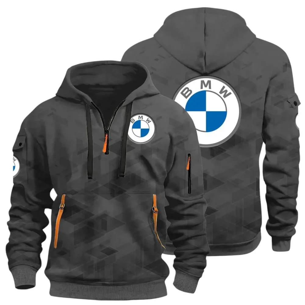 Entry Luxury Car Hoodie Half Zip 3D Print, Rugged & Comfortable Streetwear Outfit CAR514 - Dark Gray