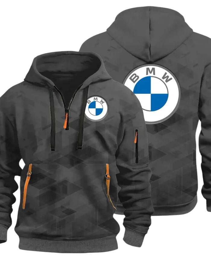 Entry Luxury Car Hoodie Half Zip 3D Print, Rugged & Comfortable Streetwear Outfit CAR514 - Dark Gray