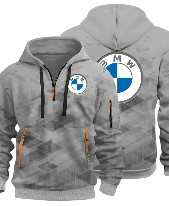 Entry Luxury Car Hoodie Half Zip 3D Print, Rugged & Comfortable Streetwear Outfit CAR514 - Gray