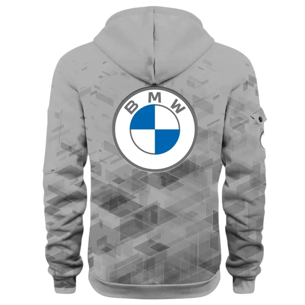 Entry Luxury Car Hoodie Half Zip 3D Print, Rugged & Comfortable Streetwear Outfit CAR514 - Gray - Image 3