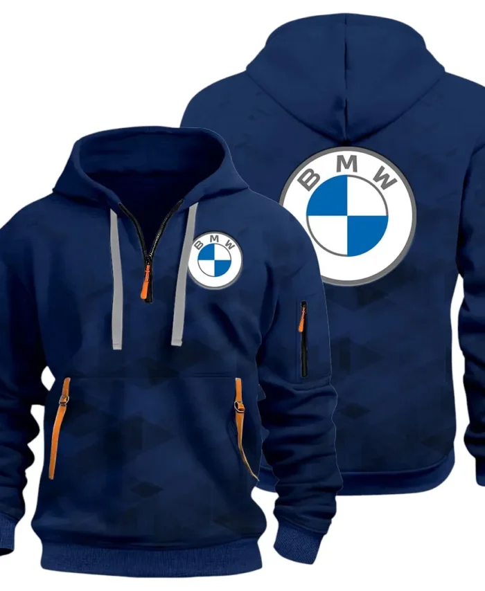 Entry Luxury Car Hoodie Half Zip 3D Print, Rugged & Comfortable Streetwear Outfit CAR514 - Navy