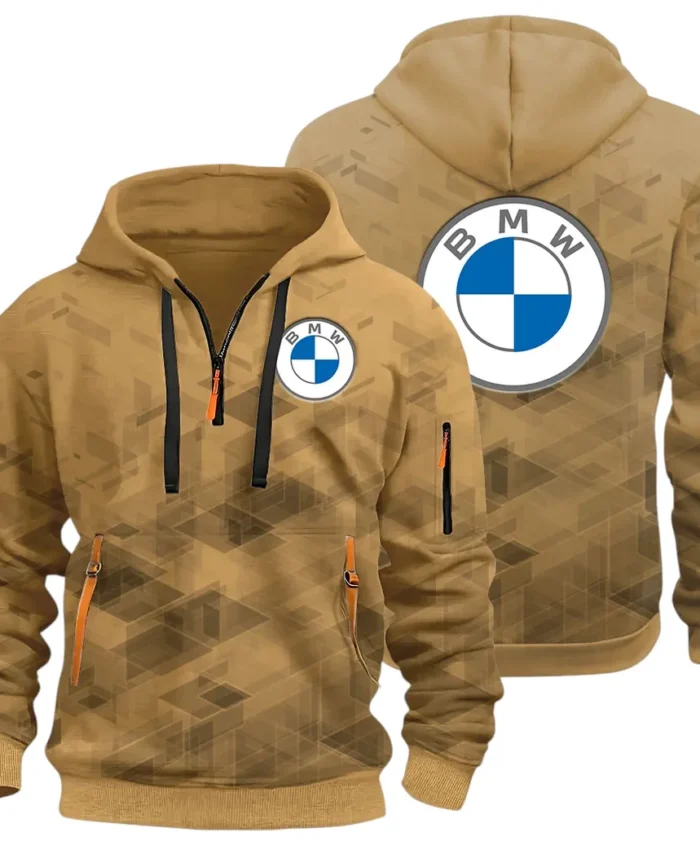 Entry Luxury Car Hoodie Half Zip 3D Print, Rugged & Comfortable Streetwear Outfit CAR514 - Khaki