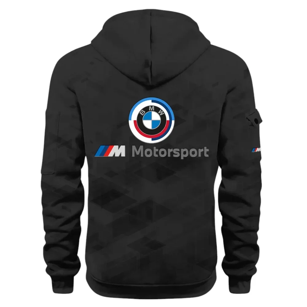Racing Coupe Hoodie Half Zip 3D Print, Rugged Casual Hoodie CAR514 - Black - Image 3