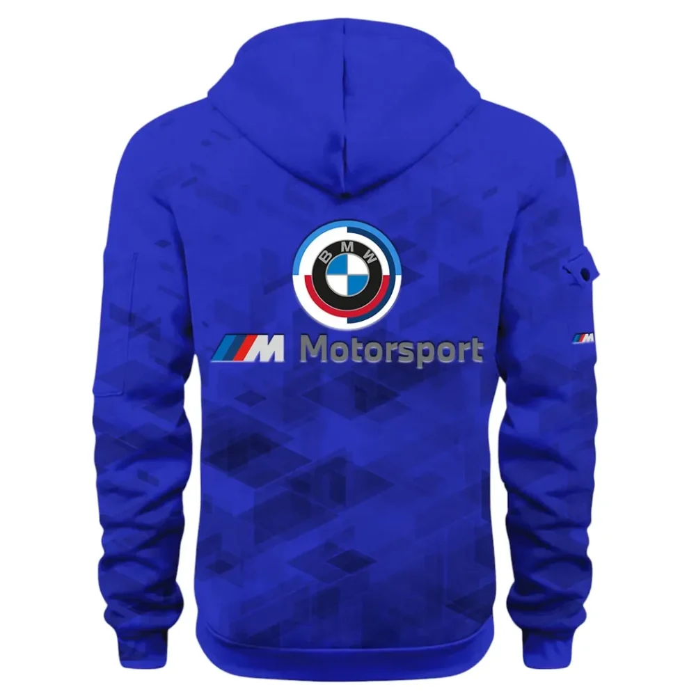 Racing Coupe Hoodie Half Zip 3D Print, Rugged Casual Hoodie CAR514 - Blue - Image 3