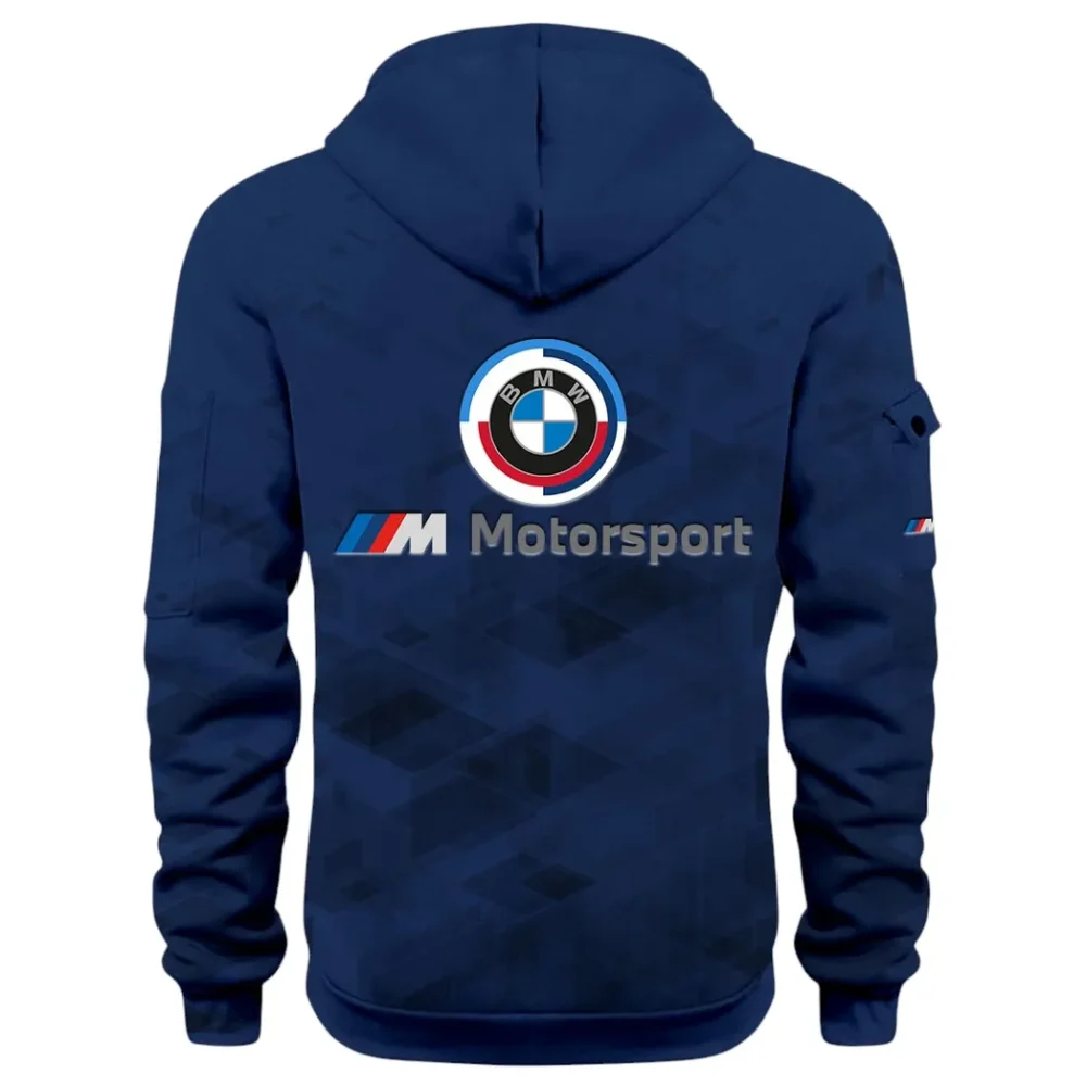 Racing Coupe Hoodie Half Zip 3D Print, Rugged Casual Hoodie CAR514 - Navy - Image 3