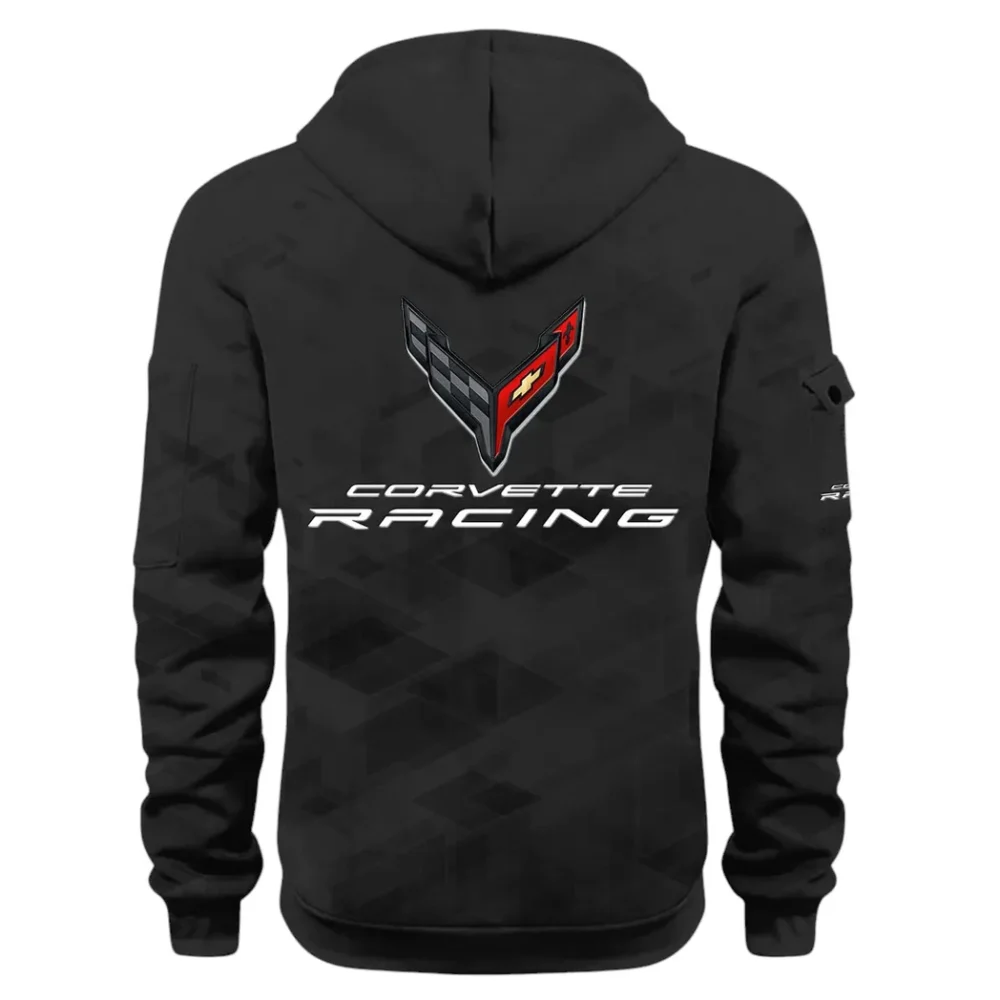 V8 Power Hoodie Half Zip 3D Print, Comfortable Daily Wear CAR514 - Black - Image 3