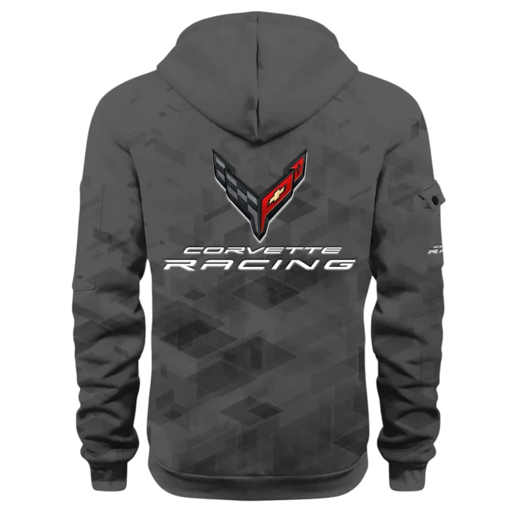 V8 Power Hoodie Half Zip 3D Print, Comfortable Daily Wear CAR514 - Dark Gray - Image 3