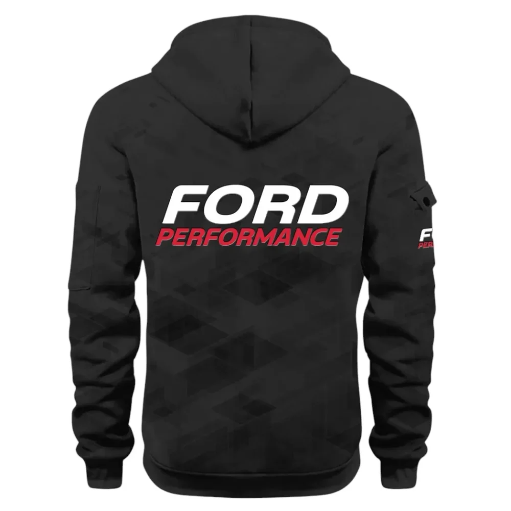 Motion Gear Hoodie Half Zip 3D Print, Rugged Casual Fit Hoodie CAR514 - Black - Image 3