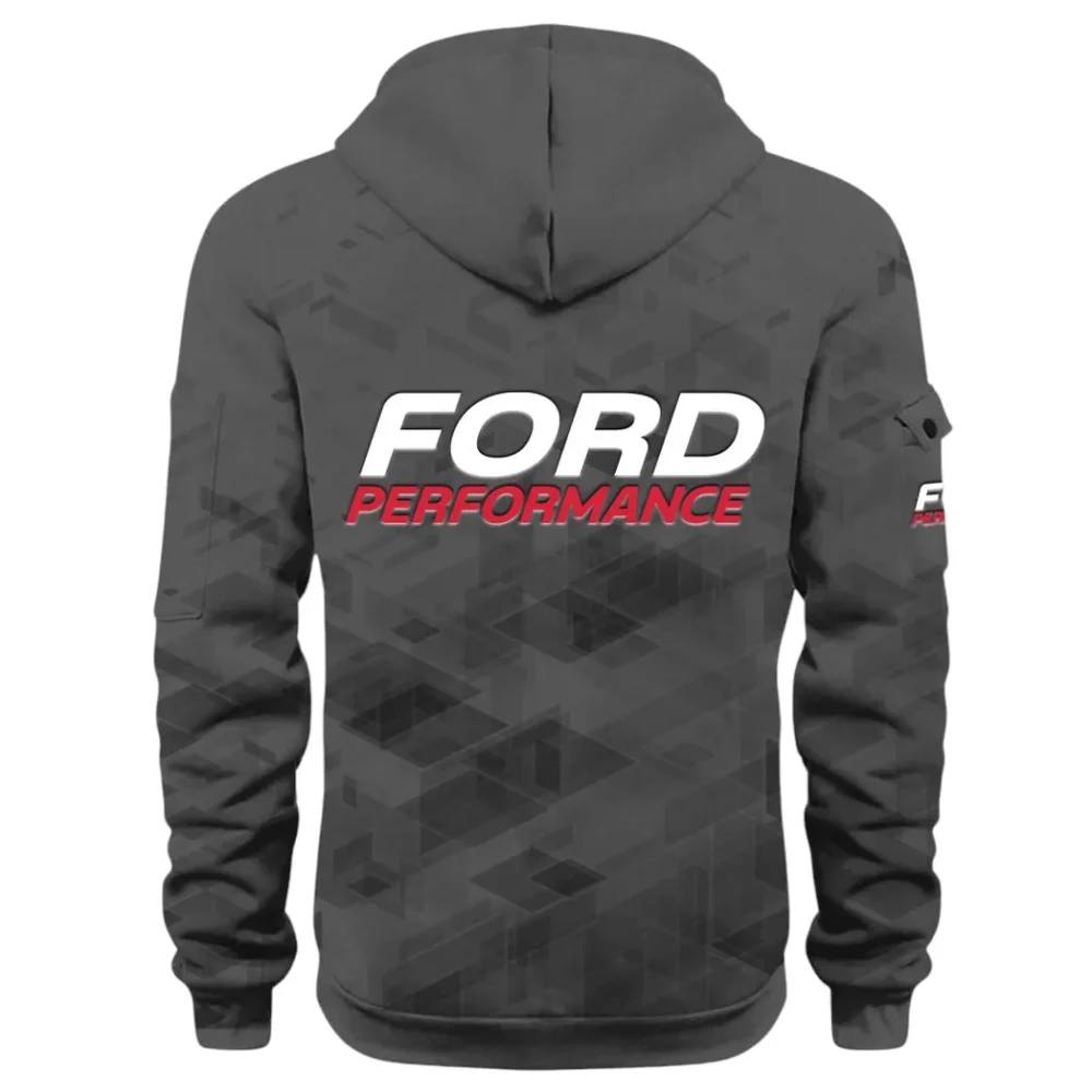 Motion Gear Hoodie Half Zip 3D Print, Rugged Casual Fit Hoodie CAR514 - Dark Gray - Image 3