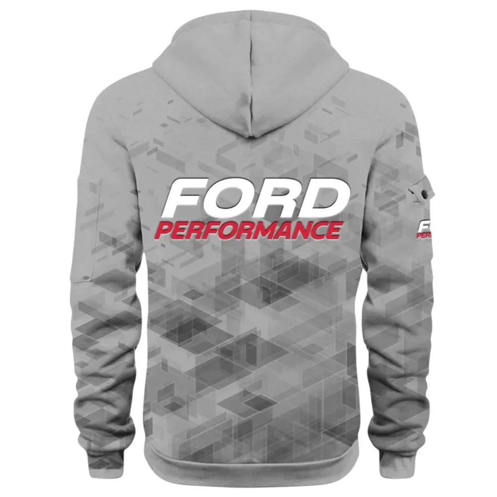 Motion Gear Hoodie Half Zip 3D Print, Rugged Casual Fit Hoodie CAR514 - Gray - Image 3