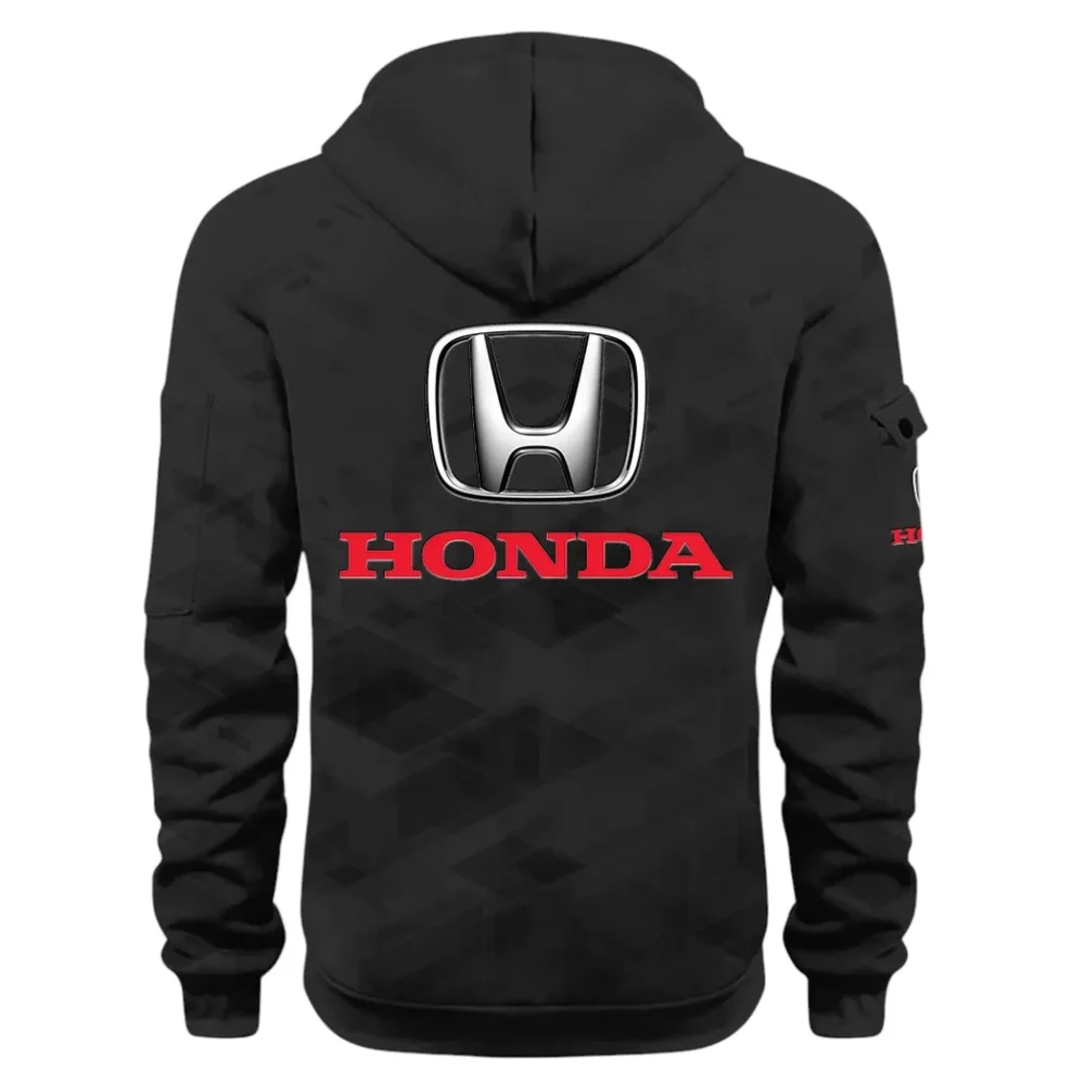 Compact Car Hoodie Half Zip 3D Print, Comfortable Daily Hoodie CAR514 - Black - Image 3