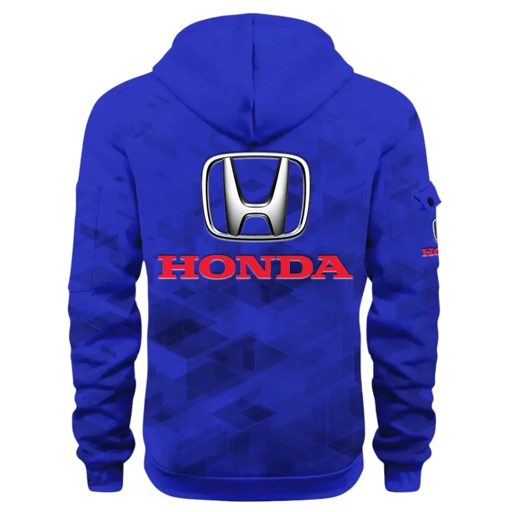 Compact Car Hoodie Half Zip 3D Print, Comfortable Daily Hoodie CAR514 - Blue - Image 3
