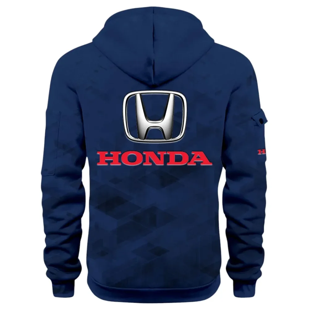 Compact Car Hoodie Half Zip 3D Print, Comfortable Daily Hoodie CAR514 - Navy - Image 3