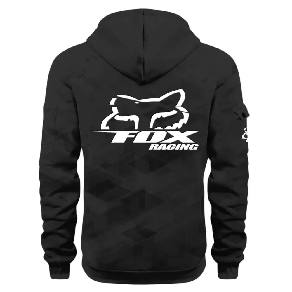Racing Vibe Hoodie Half Zip 3D Print, Rugged Casual Fit Hoodie CAR514 - Black - Image 3